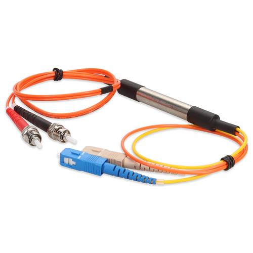 Picture of 1m ST (Male) Orange OM2 to SC (Male) Yellow OS2 Duplex OFNR Mode Conditioning Cable