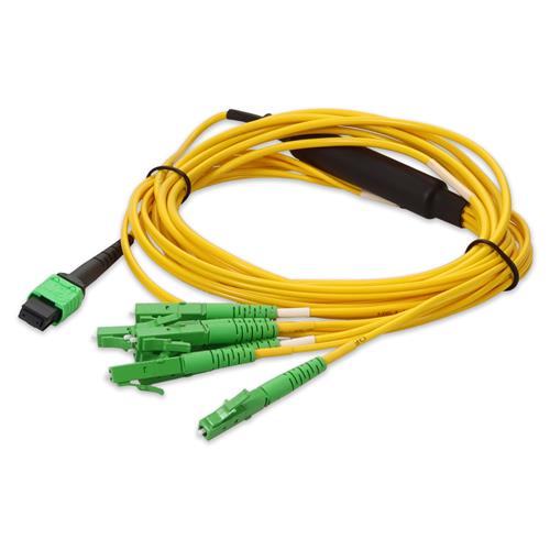 Picture of 3m MPO/APC to 4xALC Duplex (8xALC)/APC Yellow OS2 OFNR (Riser-Rated) 8-Strand SMF Fiber Fanout Cable