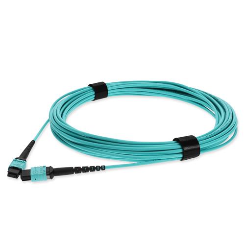 Picture of 1.5m MPO/UPC to MPO/UPC Aqua OM4 OFNP (Plenum-Rated) 12-Strand TAA Fiber Patch Cable