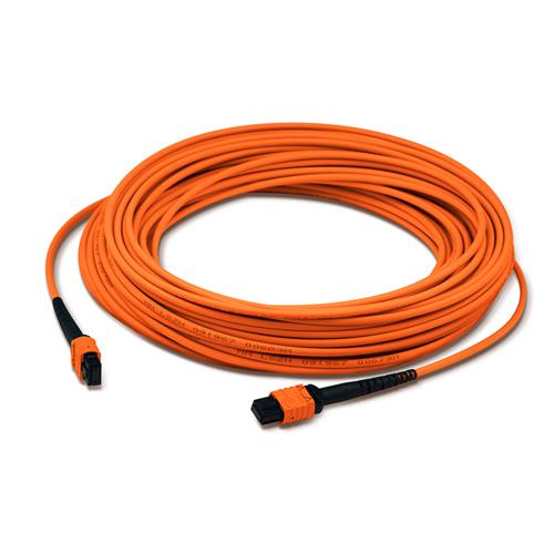 Picture of 15m MPO/UPC to MPO/UPC Orange OM1 OFNR (Riser-Rated) 12-Strand Fiber Patch Cable
