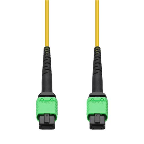 Picture of 15m MPO/APC to MPO/APC Yellow OS2 OFNP (Plenum-Rated) 12-Strand SMF Type-A (Straight) Fiber Patch Cable