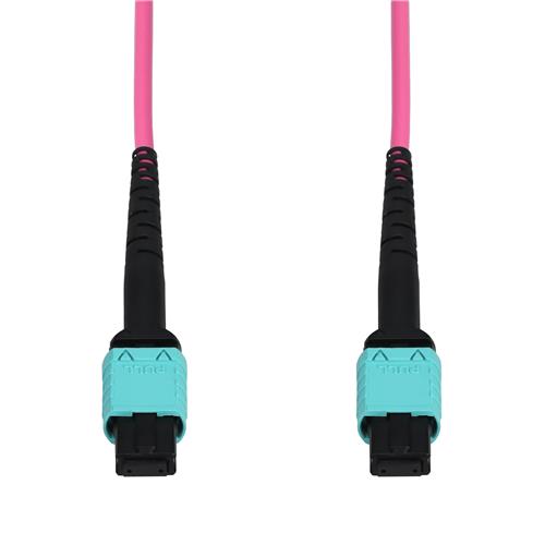 Picture of 1m MPO/UPC to MPO/UPC Magenta OM4 OFNP (Plenum-Rated) 12-Strand Fiber Patch Cable