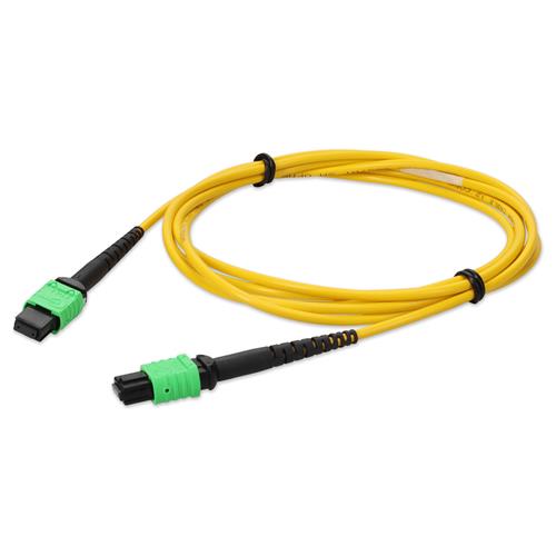 Picture of 3m MPO/APC to MPO/APC Yellow OS2 OFNR (Riser-Rated) 12-Strand SMF Fiber Patch Cable