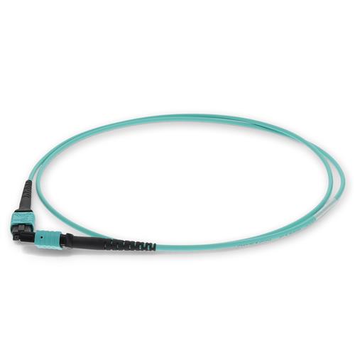 Picture of 6m MPO/UPC to MPO/UPC Aqua OM3 OFNR (Riser-Rated) 12-Strand Fiber Patch Cable