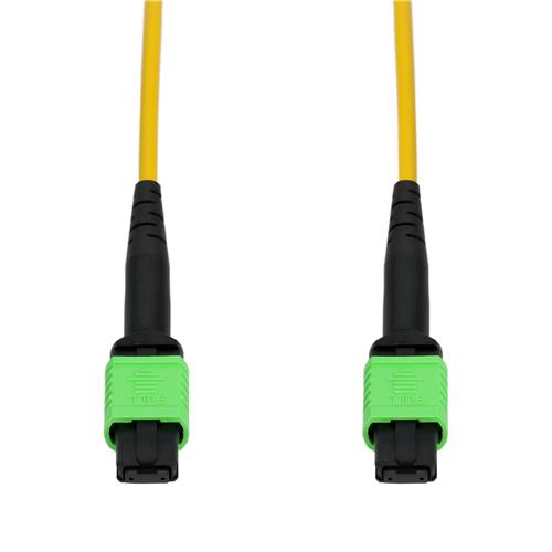 Picture of 85m MPO/APC to MPO/APC Yellow OS2 Duplex OFNR (Riser-Rated) 12-Strand SMF Type-A (Straight) Fiber Patch Cable
