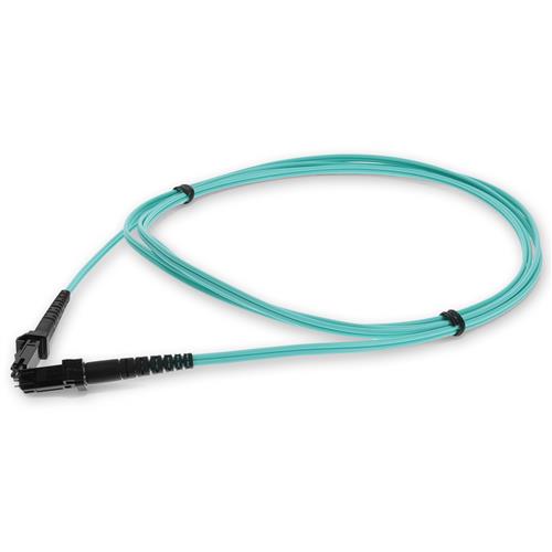 Picture of 1m MT-RJ to MT-RJ Aqua OM4 Duplex OFNR (Riser-Rated) Fiber Patch Cable