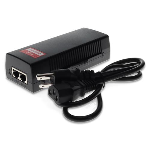 Picture of 30W 10/100/1000M POE Injector with plastic shell (10/100/1000Base-T, 30W,1/2(+),3/6(-))