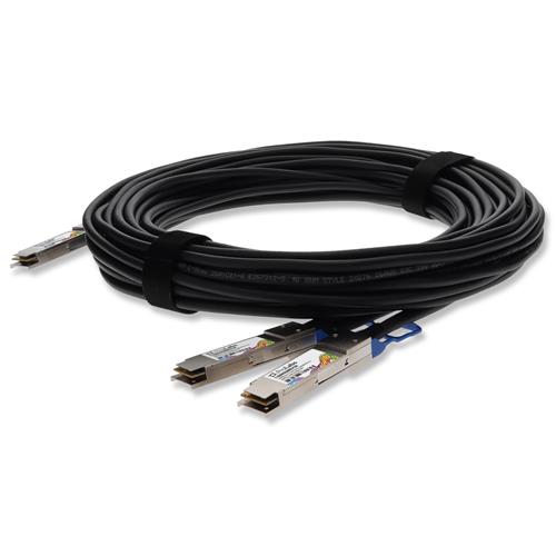 Picture of Arista Networks® CAB-Q-2Q-100G-1M to Mellanox® MCP1600-C001 Compatible TAA 100GBase-CU QSFP28 to 2xQSFP28 DAC (Passive Twinax, 1m)