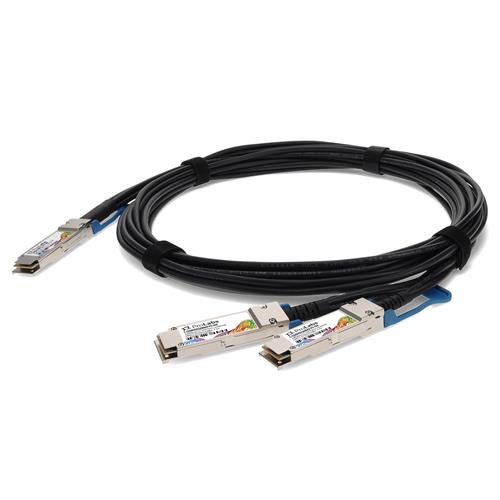 Picture of Arista Networks® CAB-Q-Q-100G-2-5M to Mellanox® MCP1600-C02A Compatible TAA 100GBase-CU QSFP28 to 2xQSFP28 Direct Attach Cable (Passive Twinax, 2.5m)