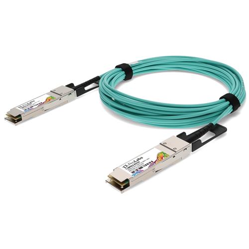 Picture of Brocade® (Formerly) 40G-QSFP-QSFP-AOC-7M to Calix® Compatible TAA 40GBase-AOC QSFP+ to QSFP+ Direct Attach Cable (850nm, MMF, 7m)