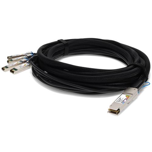 Picture of Cisco® QSFP-4SFP10G-CU5M to IBM® 90Y9433 Compatible TAA Compliant 40GBase-CU QSFP+ to 4xSFP+ Direct Attach Cable (Passive Twinax, 5m)