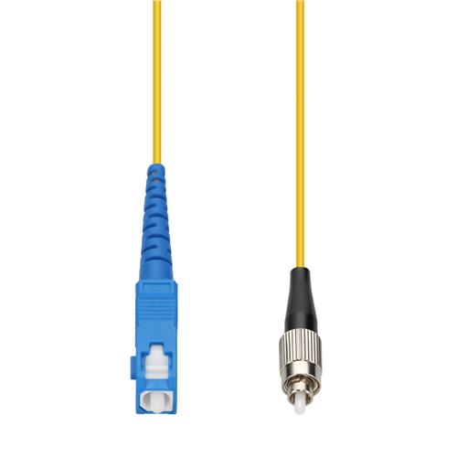 Picture of 0.5m SC to FC Yellow OS2 Simplex OFNP (Plenum-Rated) SMF Fiber Patch Cable