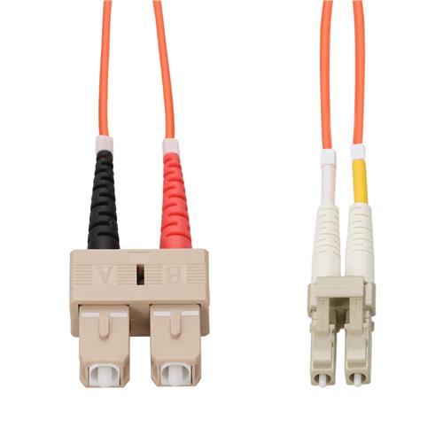 Picture for category 0.3m SC to LC Orange OM1 Duplex OFNR (Riser-Rated) TAA Fiber Patch Cable