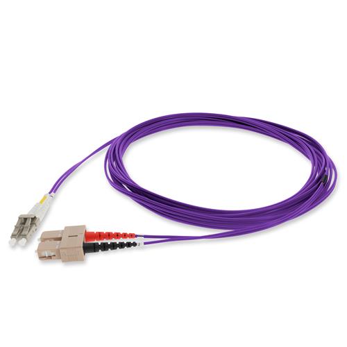 Picture of 10m SC to LC Purple OM1 Duplex OFNR (Riser-Rated) MMF Fiber Patch Cable