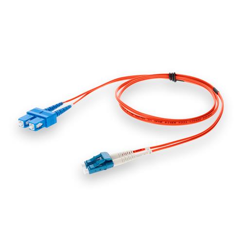 Picture of 10m SC to LC Orange OS2 Duplex OFNR (Riser-Rated) SMF Fiber Patch Cable