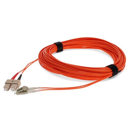 Picture of 15m SC to LC Orange OM2 Duplex OFNR (Riser-Rated) Fiber Patch Cable