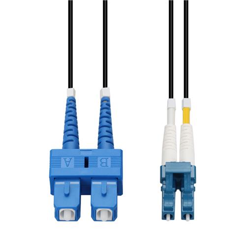 Picture of 15m SC to LC Black OS2 Duplex Armored SMF Fiber Outdoor Patch Cable