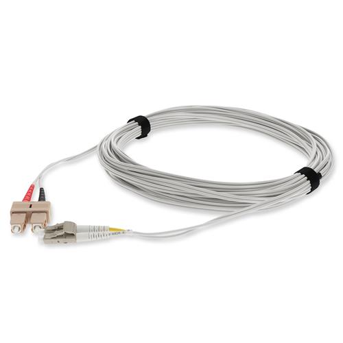 Picture of 1m SC to LC Gray OM4 Duplex OFNR (Riser-Rated) Fiber Patch Cable