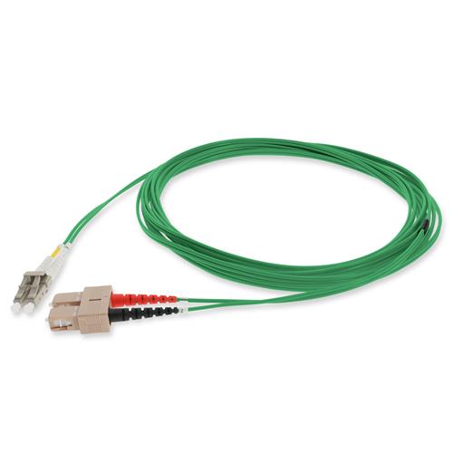 Picture of 1m SC to LC Green OM1 Duplex OFNR (Riser-Rated) MMF Fiber Patch Cable