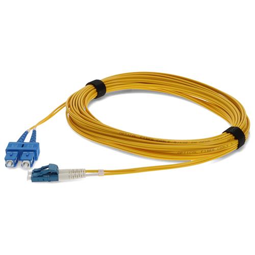 Picture of 2.5m SC to LC Yellow OS2 Duplex OFNP (Plenum-Rated) SMF Fiber Patch Cable