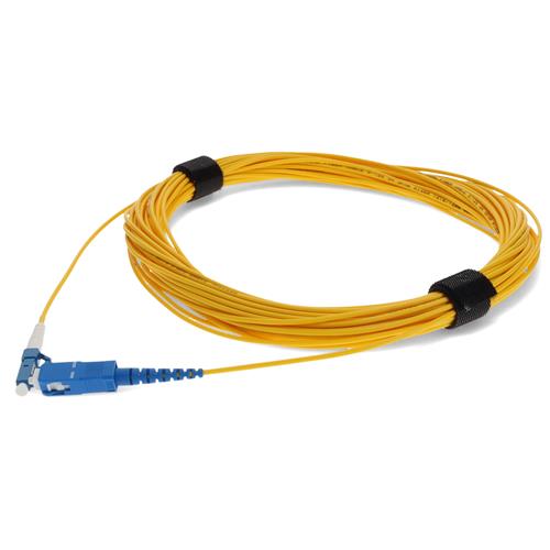 Picture of 20m SC to LC Yellow OS2 Simplex OFNR (Riser-Rated) SMF Fiber Patch Cable with 1.2mm OD Jacket