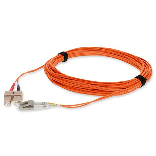 Picture of 2m SC to LC Orange OM4 Duplex OFNR (Riser-Rated) TAA Fiber Patch Cable