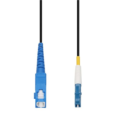 Picture of 2m SC to LC Black OS2 Simplex OFNR (Riser-Rated) SMF Fiber Patch Cable