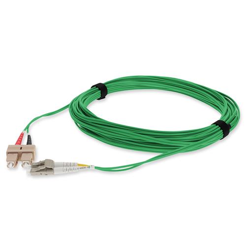 Picture of 3m SC to LC Green OM4 Duplex OFNR (Riser-Rated) Fiber Patch Cable