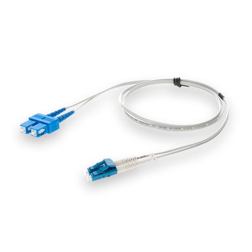 Picture of 5m SC to LC Gray OS2 Duplex OFNR (Riser-Rated) SMF Fiber Patch Cable