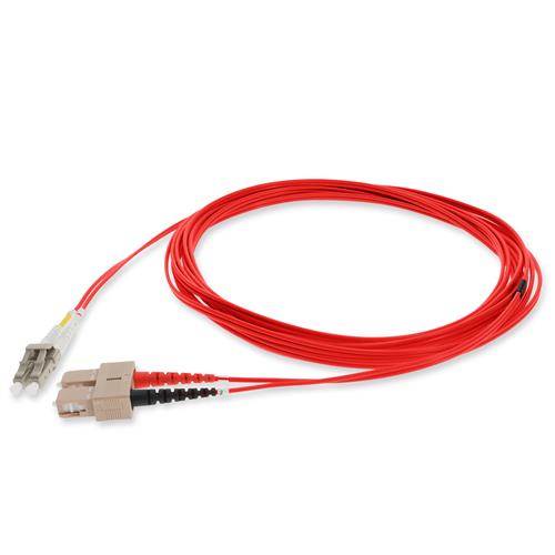 Picture of 6m SC to LC Red OM1 Duplex OFNR (Riser-Rated) MMF Fiber Patch Cable