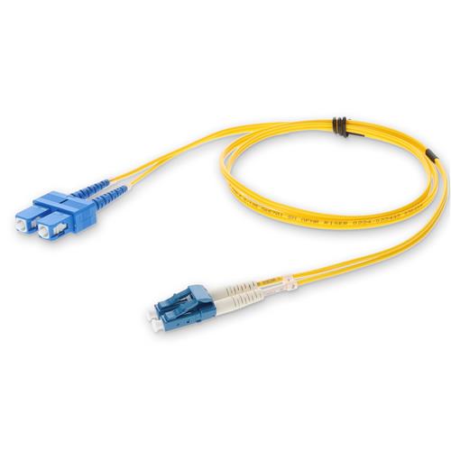 Picture of 6m SC to LC Yellow OS2 Duplex OFNR (Riser-Rated) TAA SMF Fiber Patch Cable