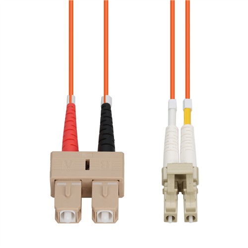 Picture for category 7m SC to LC Orange OM1 Duplex OFNR (Riser-Rated) TAA MMF Fiber Patch Cable