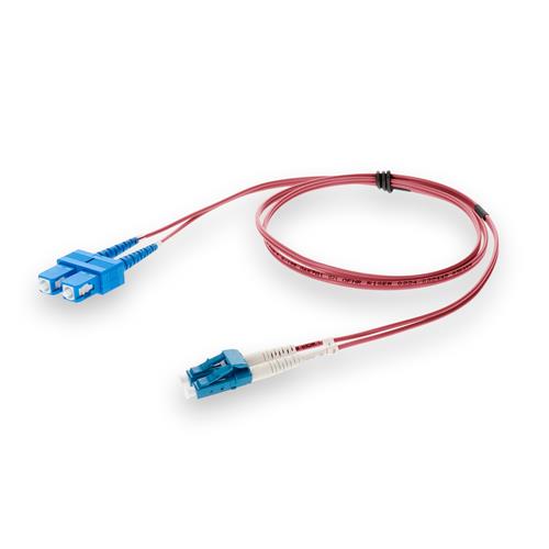 Picture of 7m SC to LC Pink OS2 Duplex OFNR (Riser-Rated) SMF Fiber Patch Cable