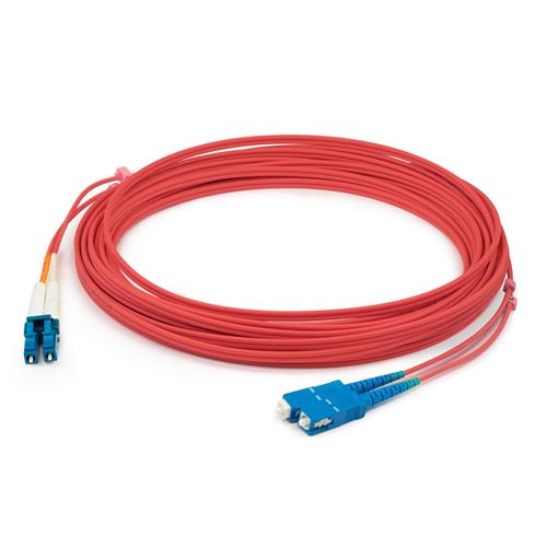 Picture of 7m SC to LC Red OS2 Duplex OFNR (Riser-Rated) SMF Fiber Patch Cable