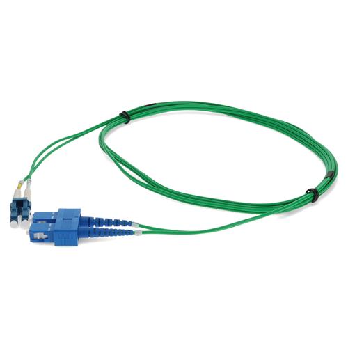 Picture of 8m SC to LC Green OS2 Duplex OFNR (Riser-Rated) SMF Fiber Patch Cable