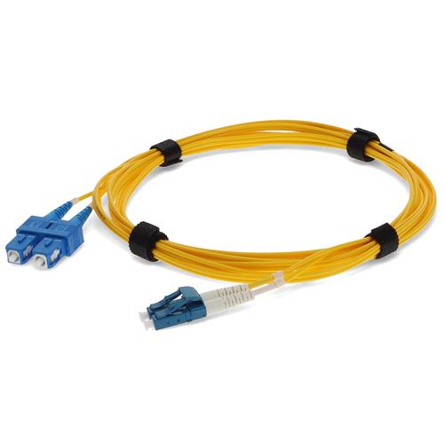 Picture of 8m SC to LC Yellow OS2 Duplex Microboot, Snagless OFNR (Riser-Rated) SMF Fiber Patch Cable