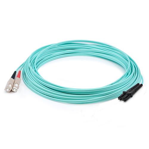 Picture for category 20m SC to MT-RJ Aqua OM3 Duplex OFNR (Riser-Rated) Fiber Patch Cable
