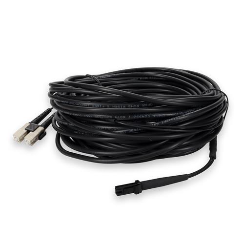 Picture of 20m SC to MT-RJ Black OM1 Duplex OFNR (Riser-Rated) MMF Fiber Patch Cable