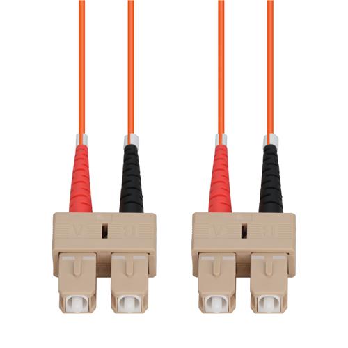Picture of 0.5m SC to SC Orange OM1 Duplex OFNP (Plenum-Rated) MMF Fiber Patch Cable