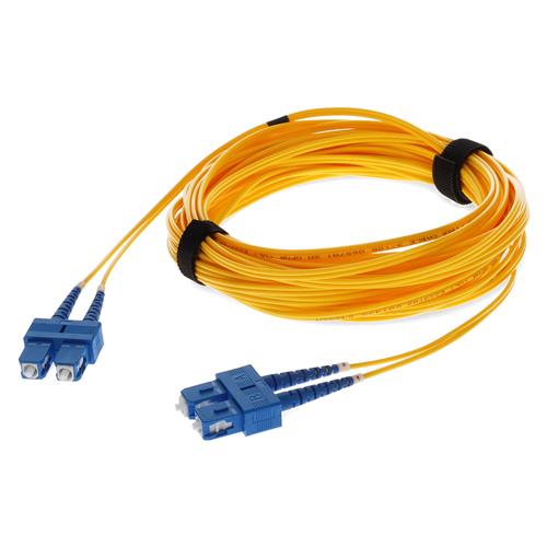 Picture of 0.5m SC to SC Yellow OS2 Duplex OFNR (Riser-Rated) TAA SMF Fiber Patch Cable
