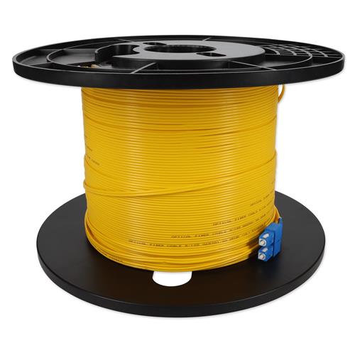 Picture of 100m SC to SC Yellow OS2 Duplex OFNR (Riser-Rated) SMF Fiber Patch Cable