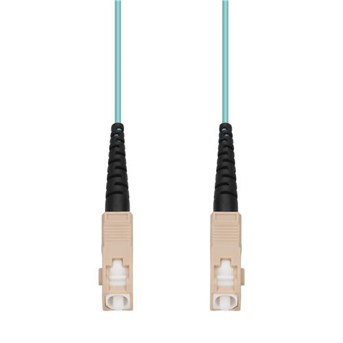 Picture of 100m SC to SC Aqua OM4 Simplex OFNP (Plenum-Rated) Fiber Patch Cable
