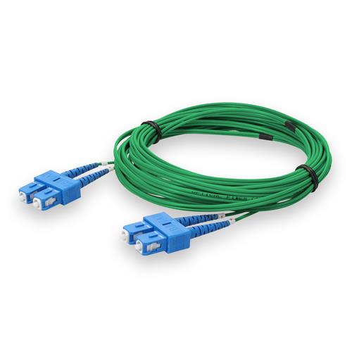 Picture of 10m SC to SC Green OS2 Duplex OFNP (Plenum-Rated) TAA SMF Fiber Patch Cable