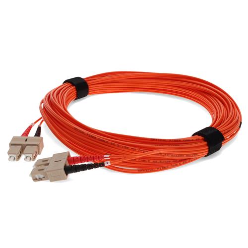 Picture of 15m SC to SC Orange OM1 Duplex OFNR (Riser-Rated) TAA MMF Fiber Patch Cable