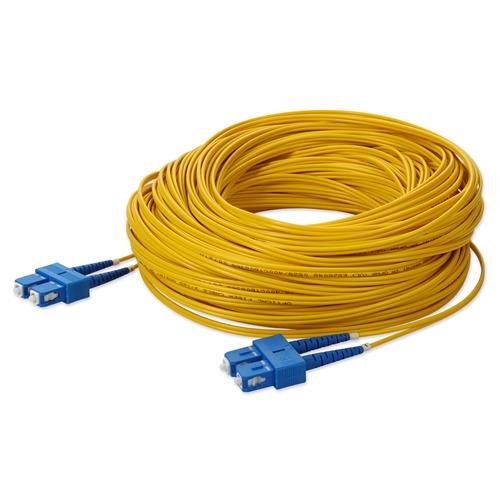 Picture of 15m SC to SC Yellow OS2 Duplex OFNR (Riser-Rated) SMF Fiber Patch Cable