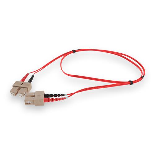 Picture of 1m SC to SC Red OM4 Duplex OFNR (Riser-Rated) Fiber Patch Cable
