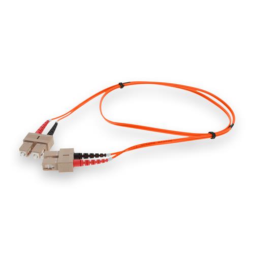 Picture of 2m SC to SC Orange OM4 Duplex OFNR (Riser-Rated) Fiber Patch Cable