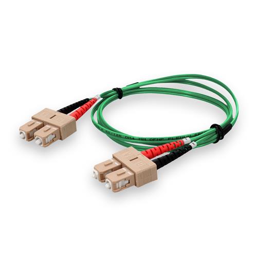 Picture of 2m SC to SC Green OM4 Duplex OFNP (Plenum-Rated) TAA Fiber Patch Cable