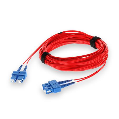 Picture of 2m SC to SC Red OS2 Duplex OFNR (Riser-Rated) TAA SMF Fiber Patch Cable