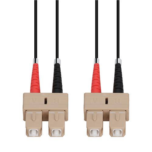 Picture of 5m SC to SC Black OM4 Duplex OFNR (Riser-Rated) Fiber Patch Cable